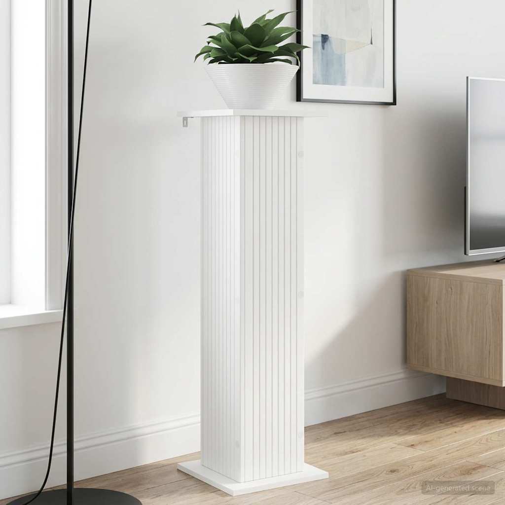 Planteholder 2 stk. Hvid 30,5 x 30 x 100,5 cm Konstrueret træ