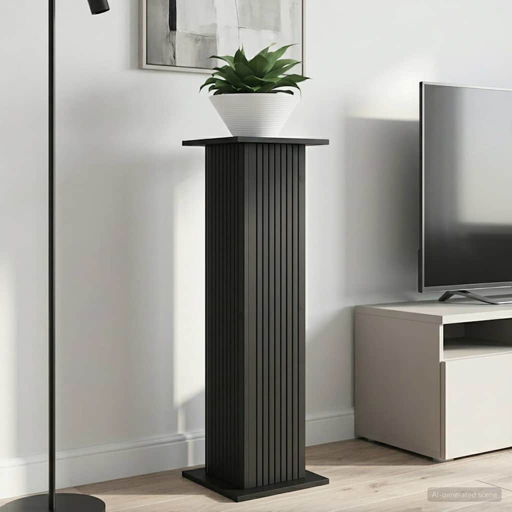 Planteholder 2 stk. Sort 30,5 x 30 x 100,5 cm Konstrueret træ