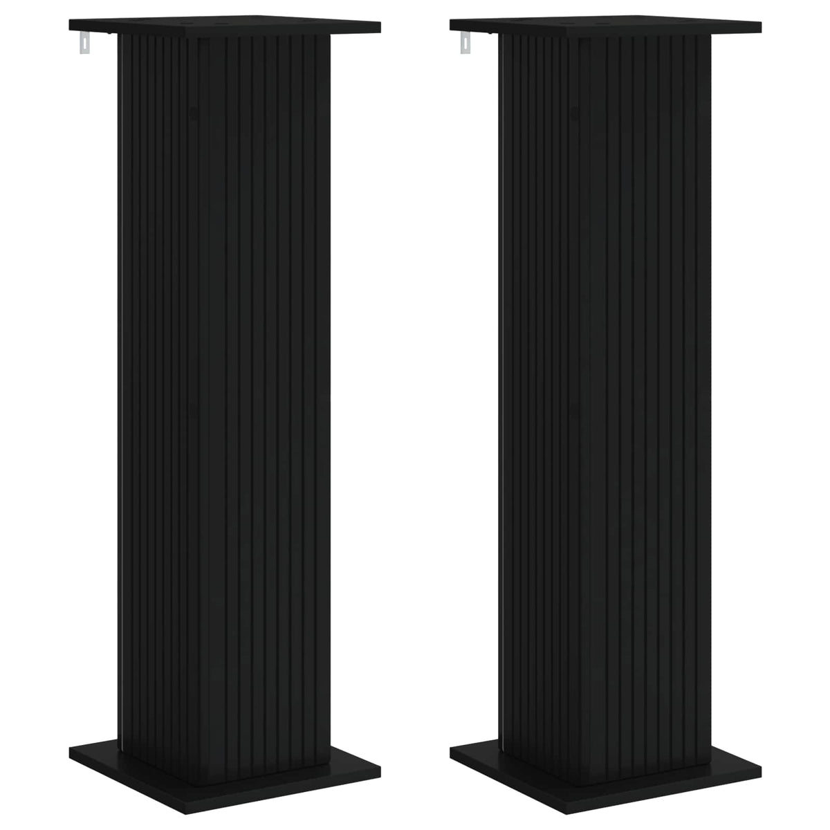 Planteholder 2 stk. Sort 30,5 x 30 x 100,5 cm Konstrueret træ