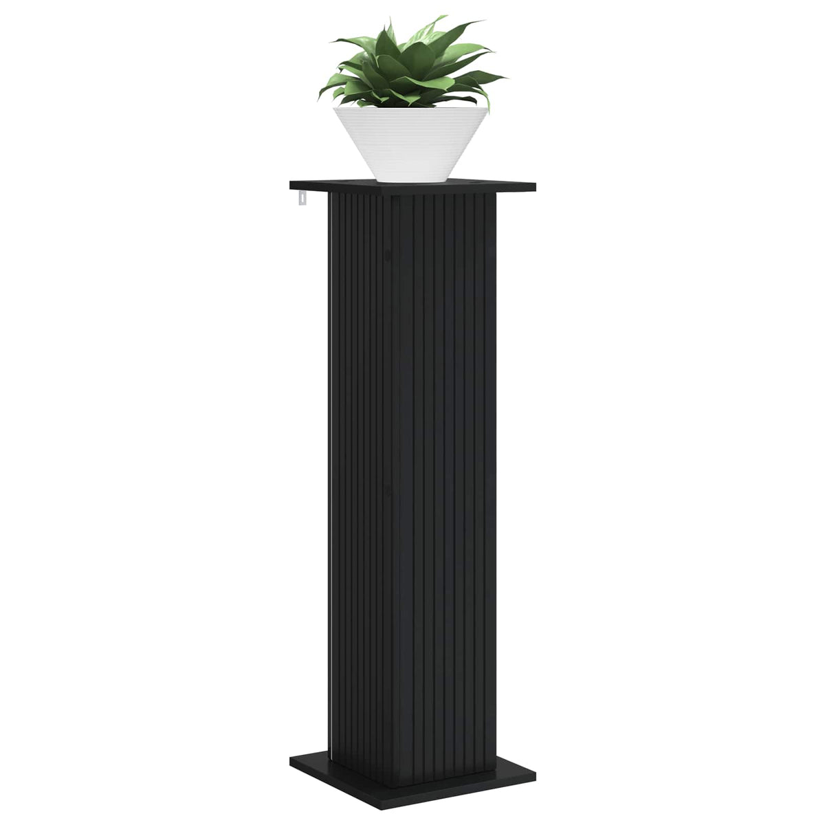 Planteholder 2 stk. Sort 30,5 x 30 x 100,5 cm Konstrueret træ