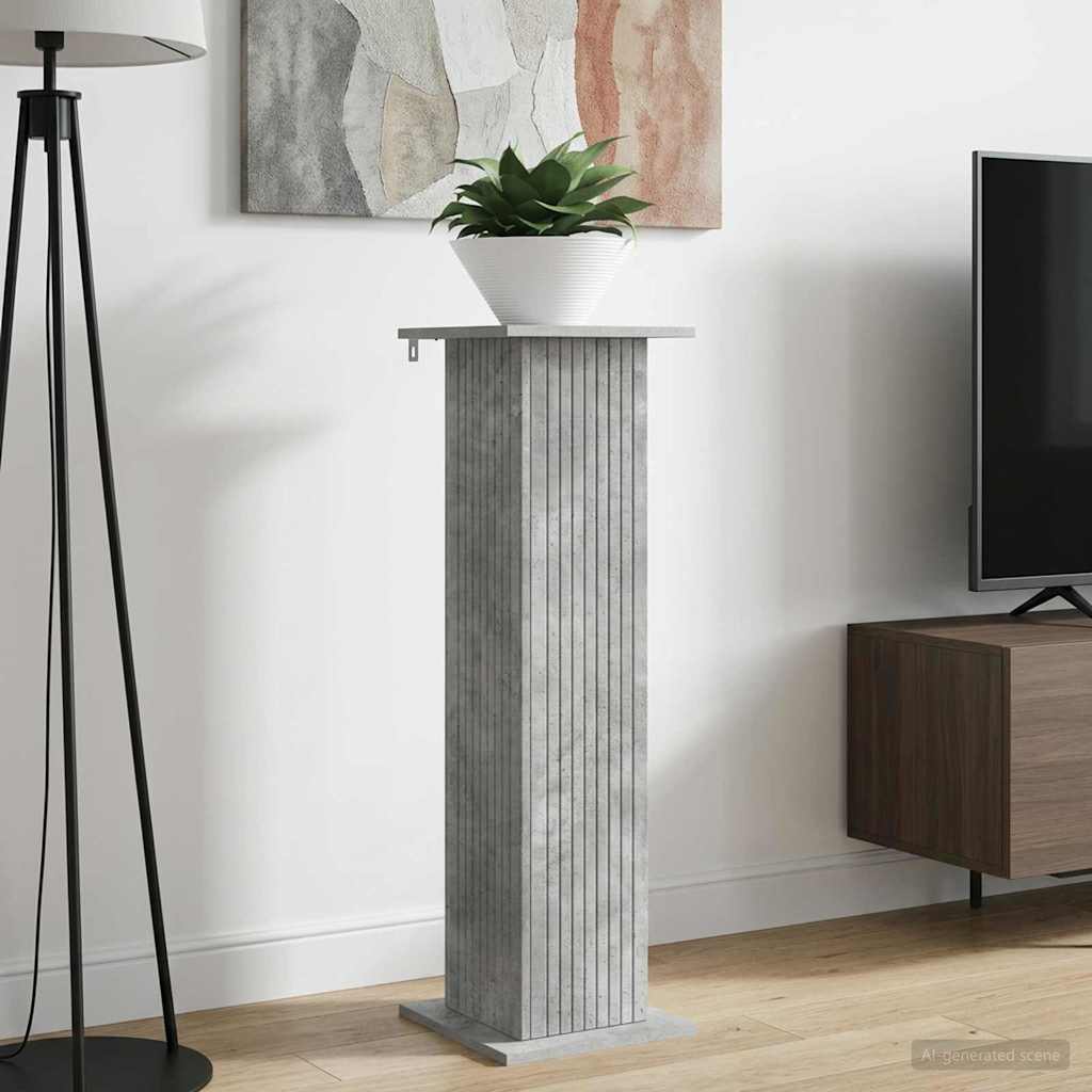 Planteholder Betongrå 30,5 x 30 x 100,5 cm Konstrueret træ