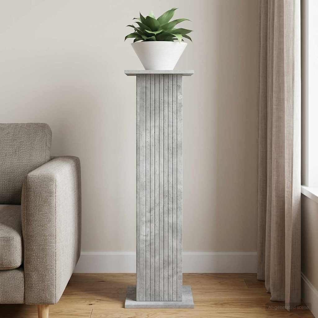 Planteholder Betongrå 30,5 x 30 x 100,5 cm Konstrueret træ
