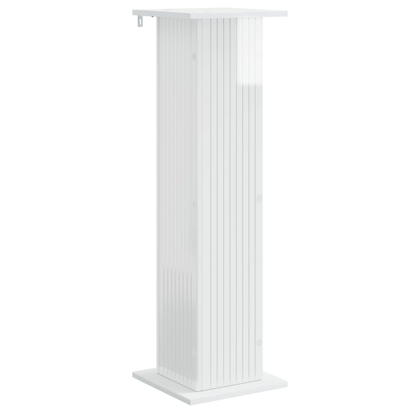 Planteholder Hvid højglans 30,5 x 30 x 100,5 cm Konstrueret træ