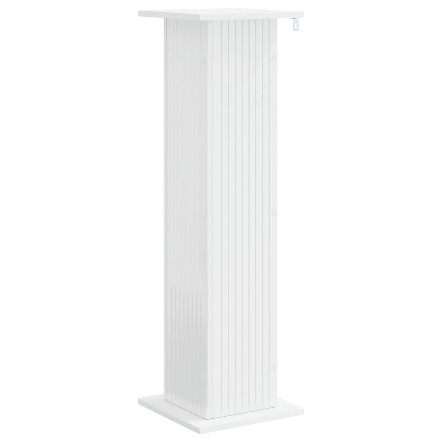 Planteholder Hvid højglans 30,5 x 30 x 100,5 cm Konstrueret træ