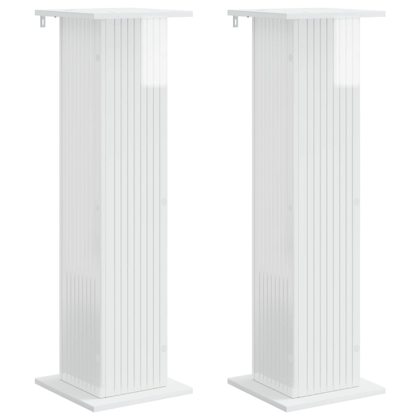 Planteholder 2 stk. Hvid højglans 30,5 x 30 x 100,5 cm