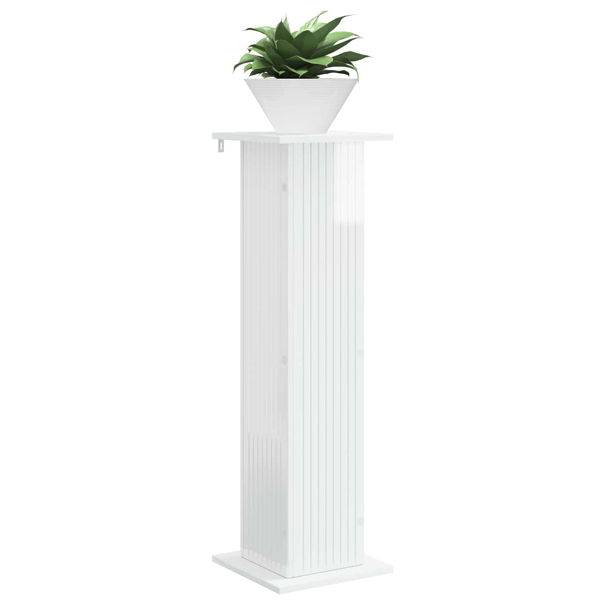 Planteholder 2 stk. Hvid højglans 30,5 x 30 x 100,5 cm