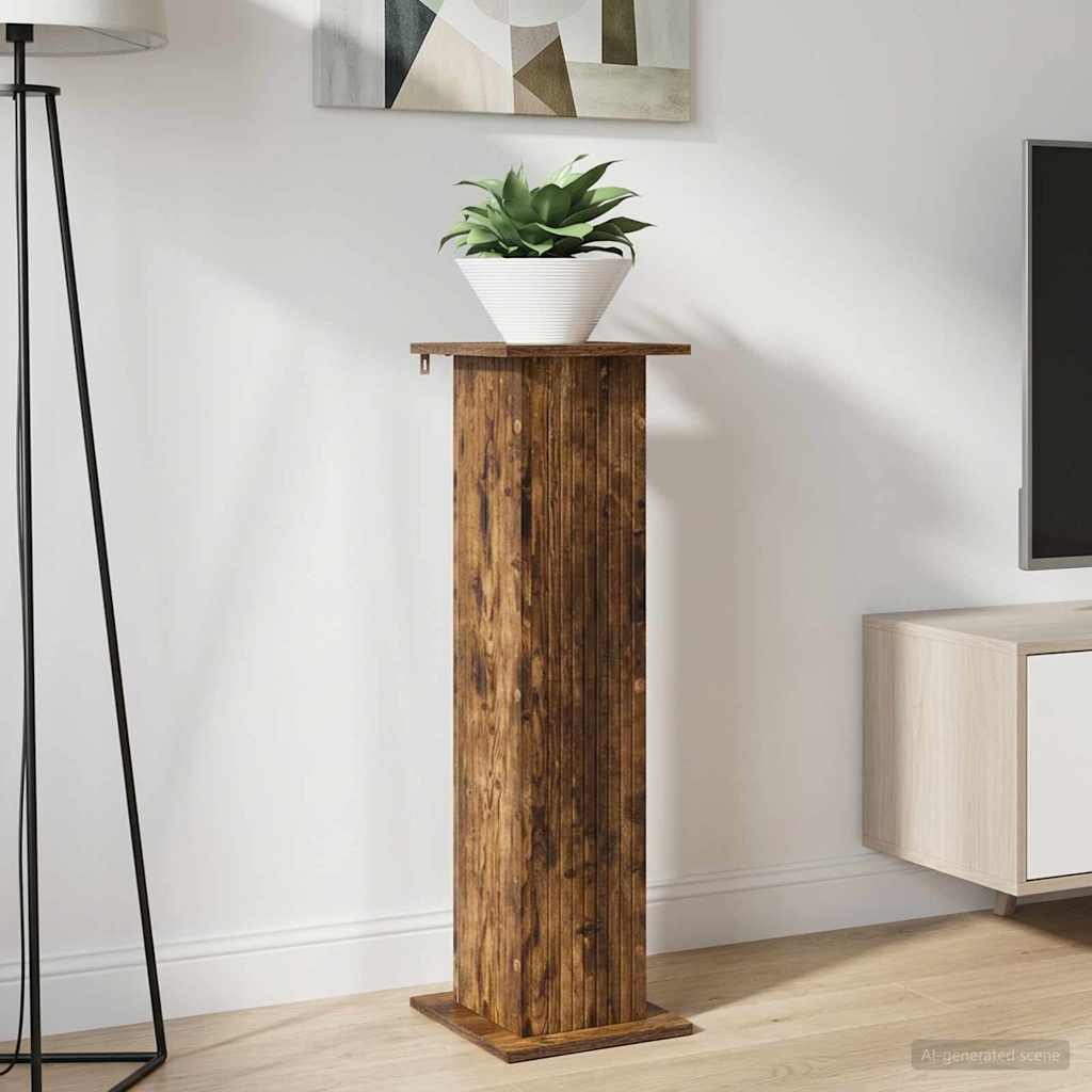 Planteholder Røget eg 30,5 x 30 x 100,5 cm Konstrueret træ