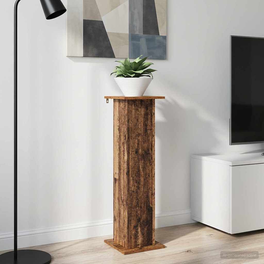 Planteholder Gammelt træ 30,5 x 30 x 100,5 cm Konstrueret træ