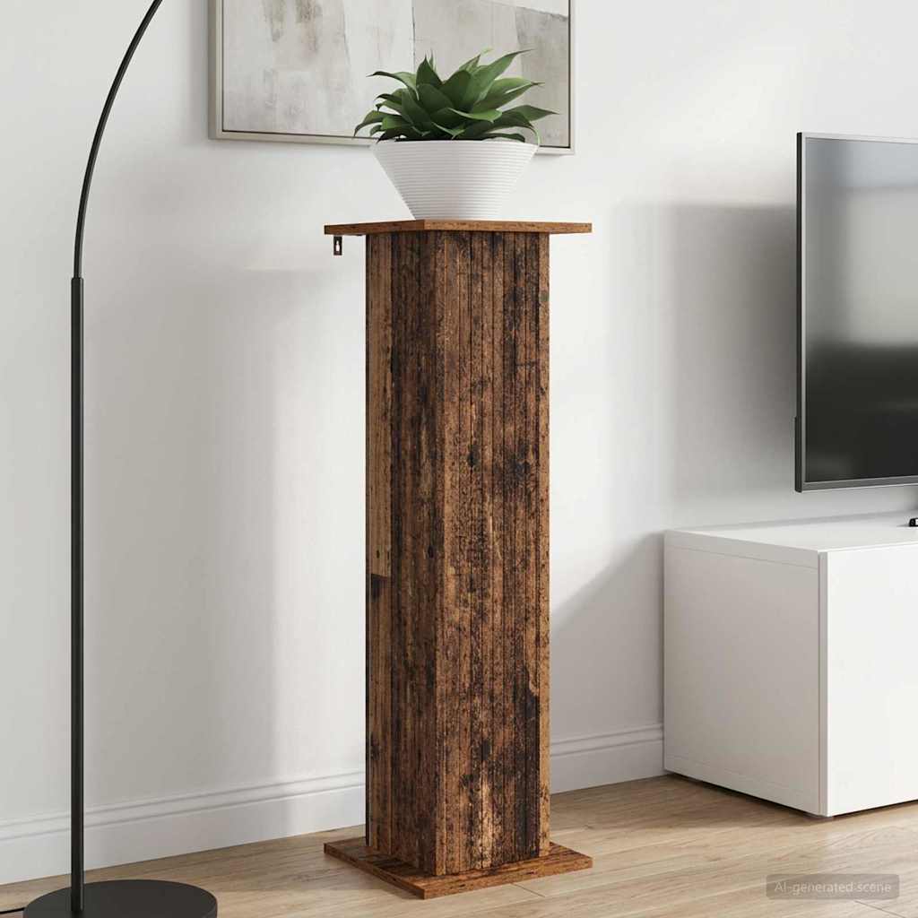 Planteholder 2 stk. Gammelt træ 30,5 x 30 x 100,5 cm