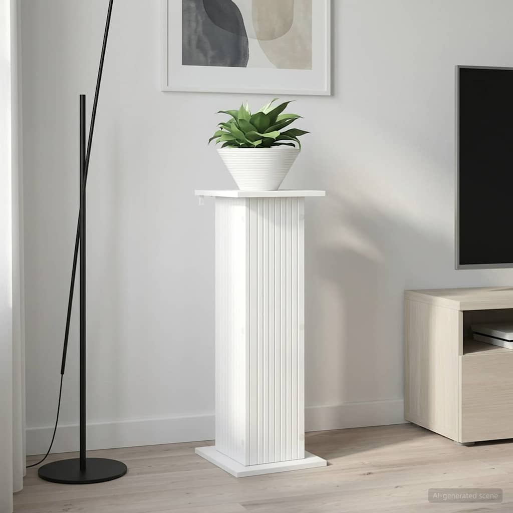 Planteholder Hvid 30,5 x 30 x 80,5 cm Konstrueret træ