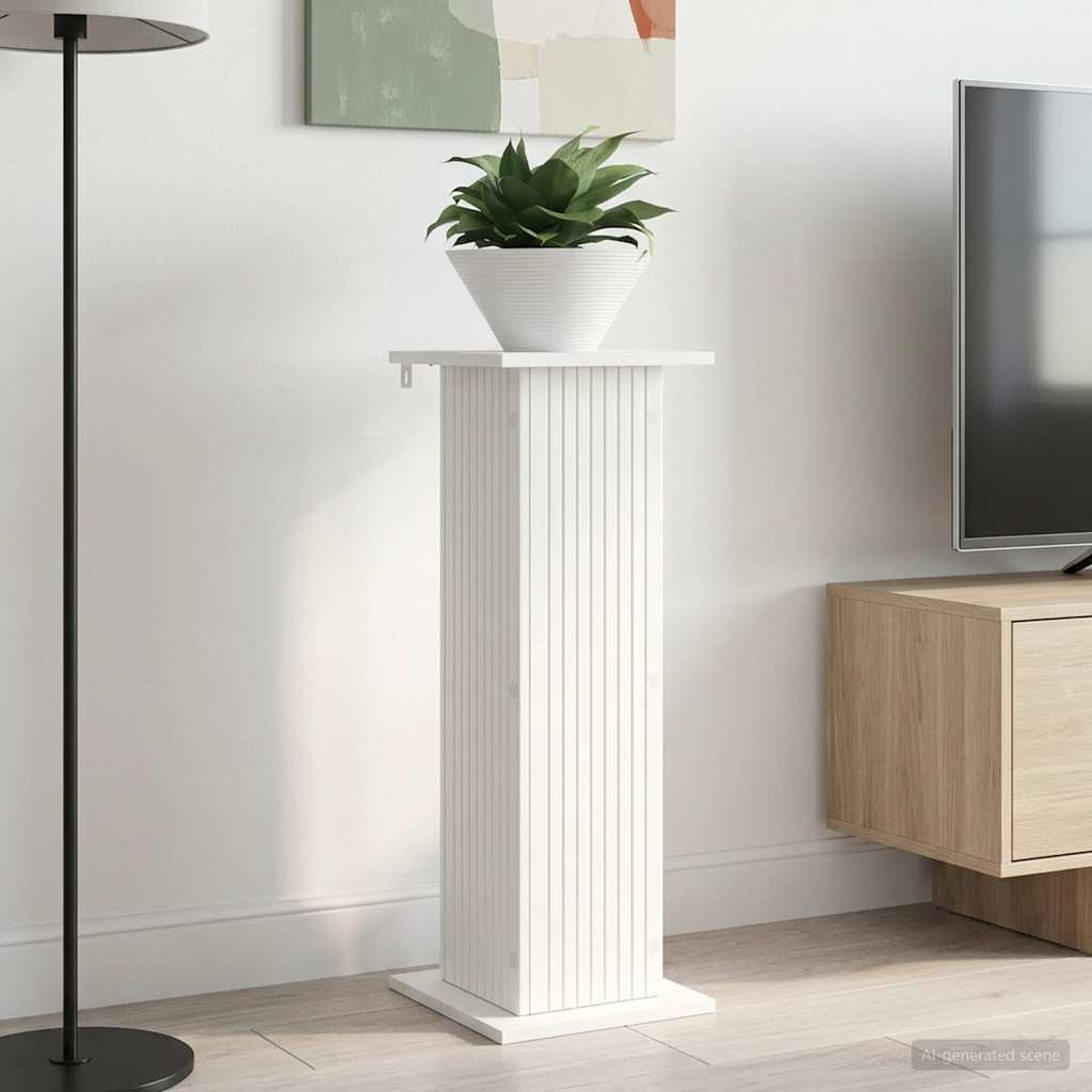 Planteholder 2 stk. Hvid 30,5 x 30 x 80,5 cm Konstrueret træ
