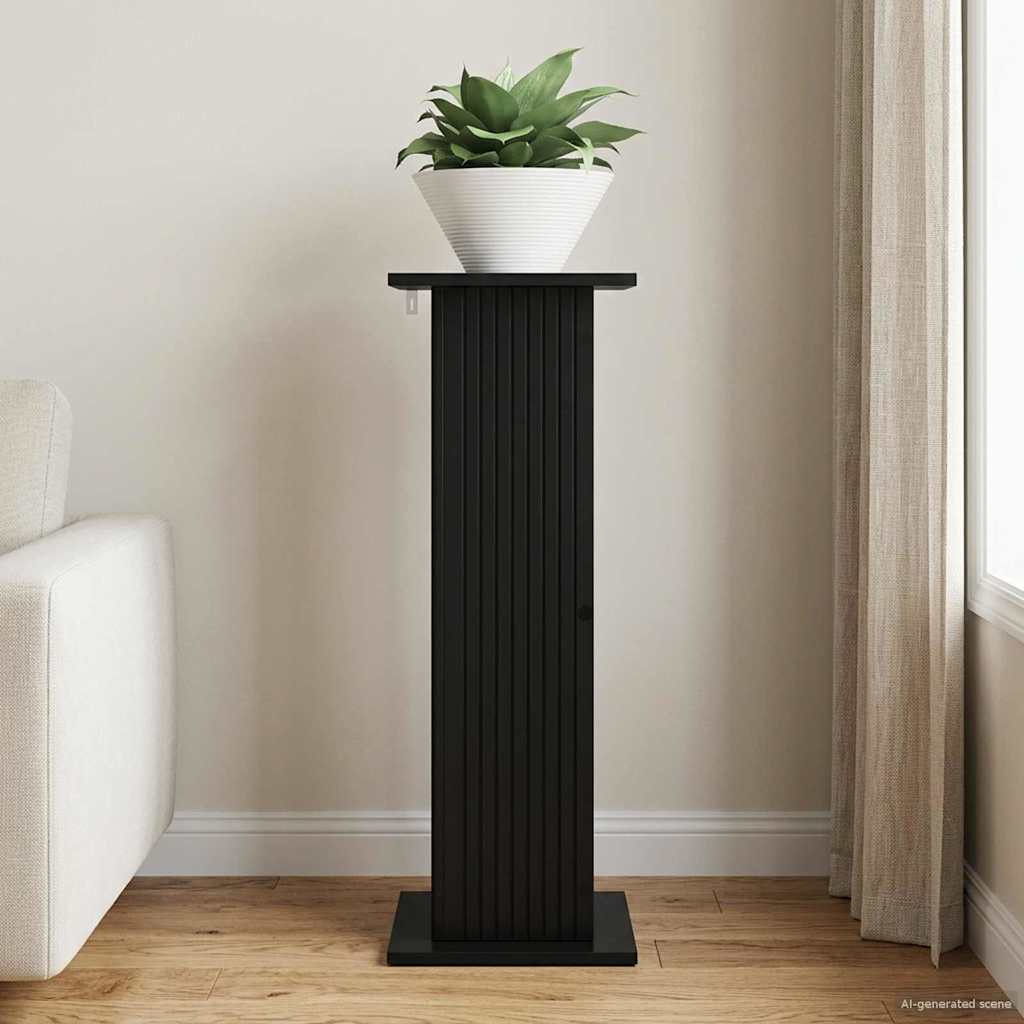 Planteholder Sort 30,5 x 30 x 80,5 cm Konstrueret træ