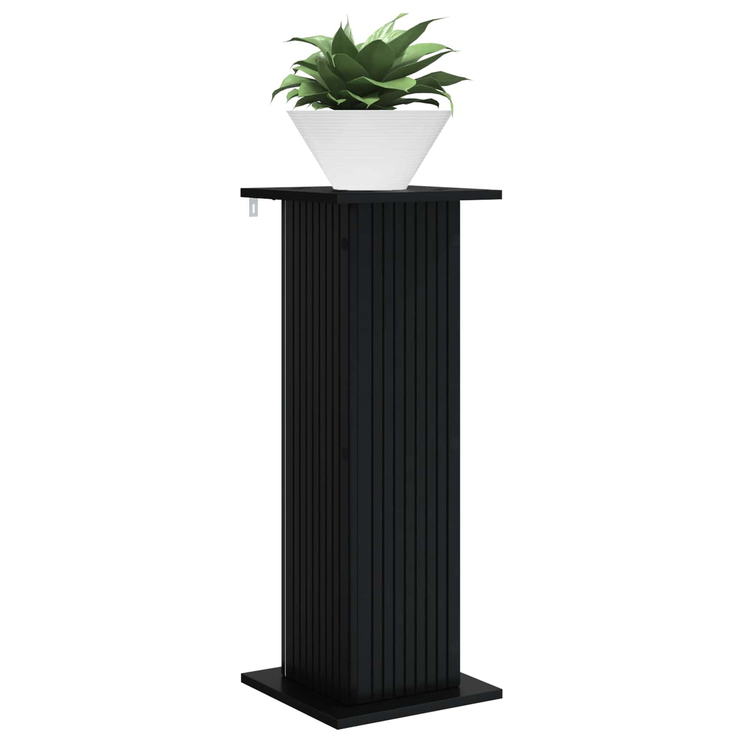 Planteholder 2 stk. Sort 30,5 x 30 x 80,5 cm Konstrueret træ