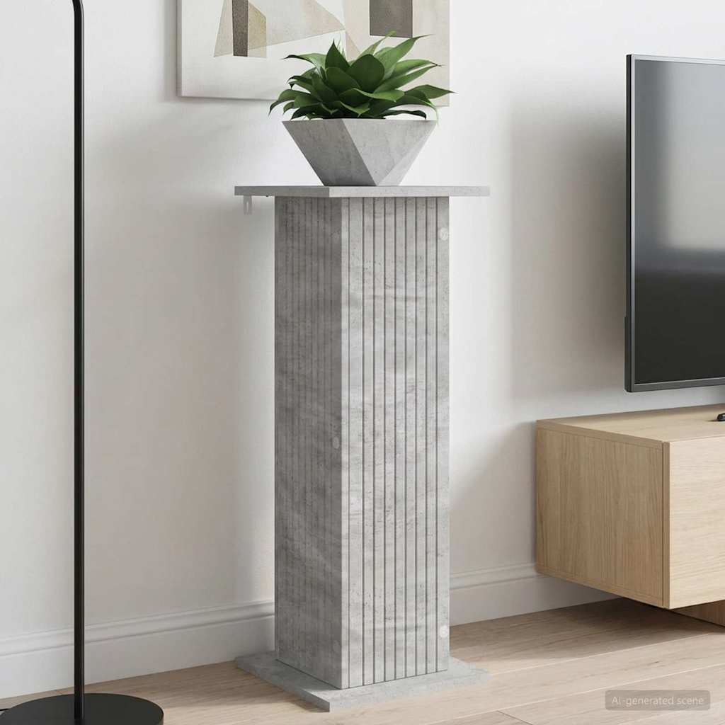 Planteholder Betongrå 30,5 x 30 x 80,5 cm Konstrueret træ