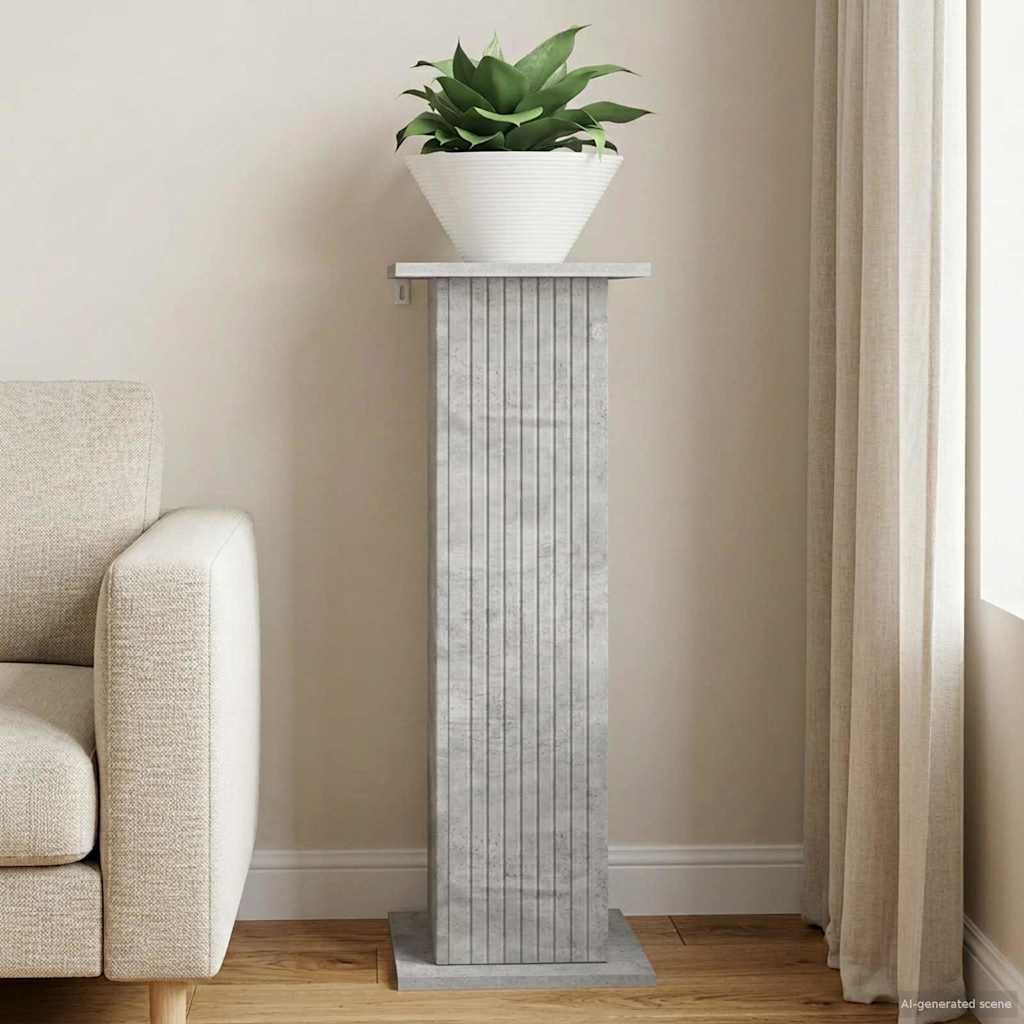 Planteholder Betongrå 30,5 x 30 x 80,5 cm Konstrueret træ