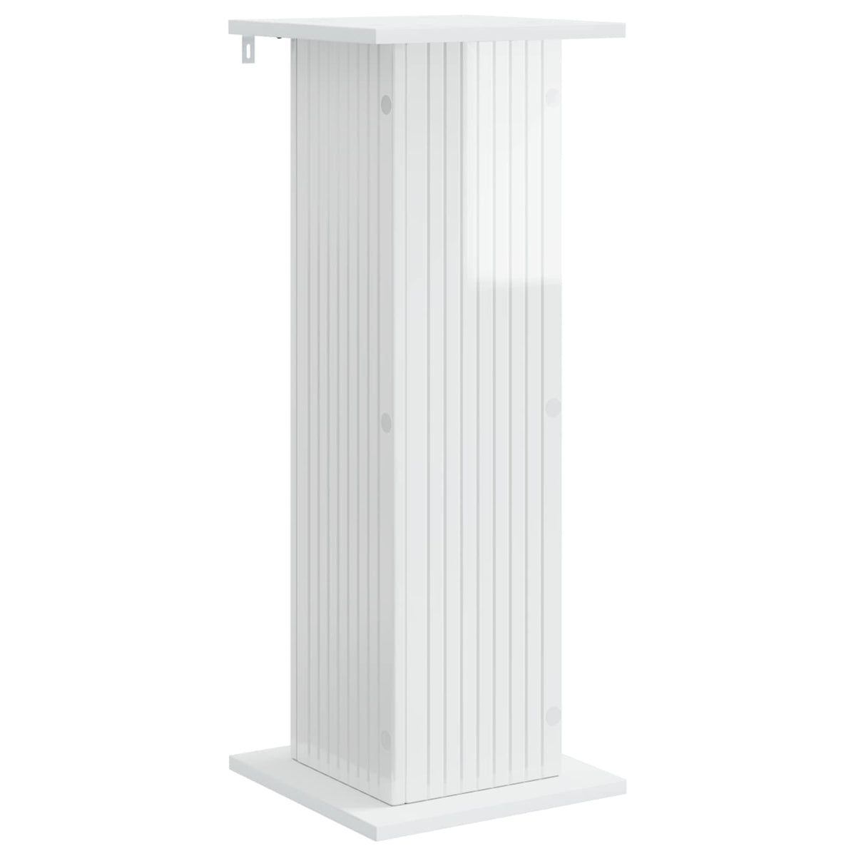 Planteholder Hvid højglans 30,5 x 30 x 80,5 cm Konstrueret træ