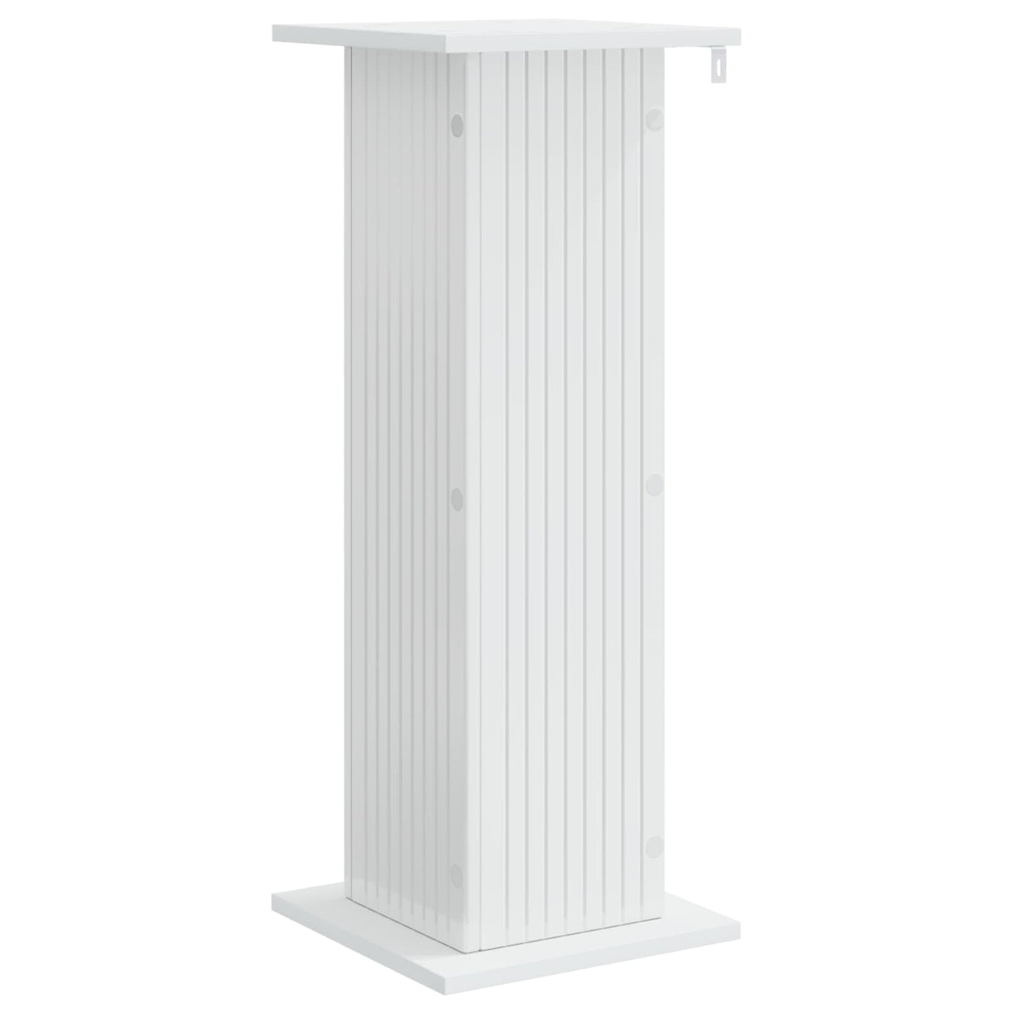 Planteholder Hvid højglans 30,5 x 30 x 80,5 cm Konstrueret træ
