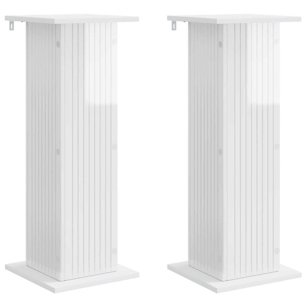 Planteholder 2 stk. Hvid højglans 30,5 x 30 x 80,5 cm
