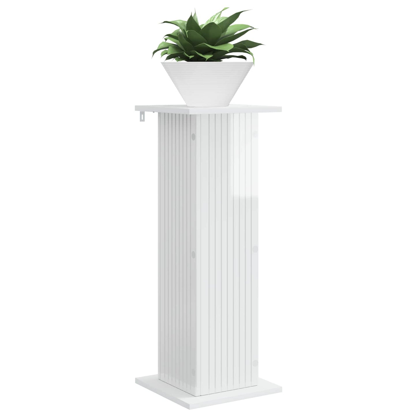 Planteholder 2 stk. Hvid højglans 30,5 x 30 x 80,5 cm