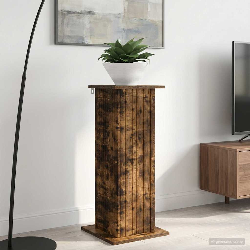 Planteholder Røget eg 30,5 x 30 x 80,5 cm Konstrueret træ