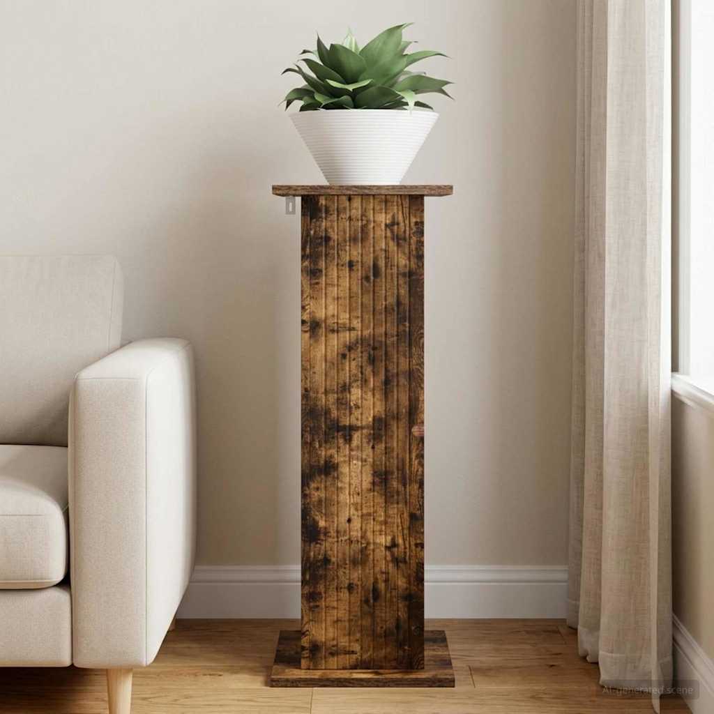 Planteholder Røget eg 30,5 x 30 x 80,5 cm Konstrueret træ