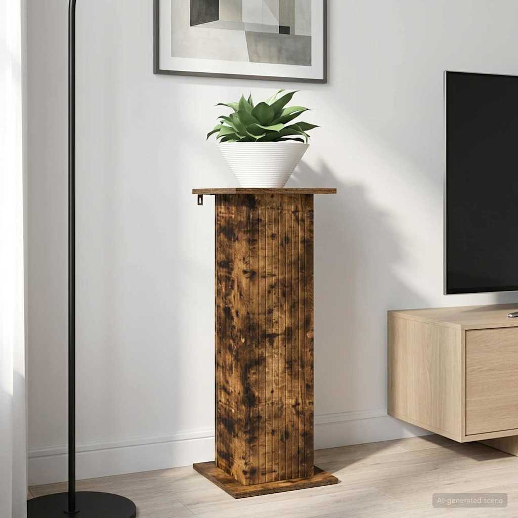 Planteholder 2 stk. Røget eg 30,5 x 30 x 80,5 cm
