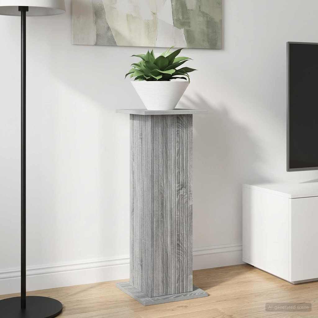 Planteholder Grå sonoma-eg 30,5 x 30 x 80,5 cm Konstrueret træ