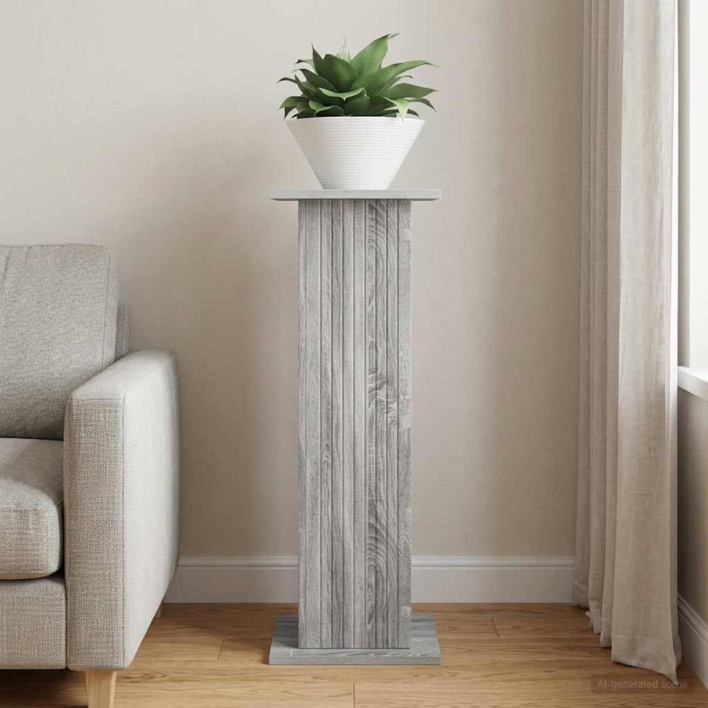 Planteholder Grå sonoma-eg 30,5 x 30 x 80,5 cm Konstrueret træ