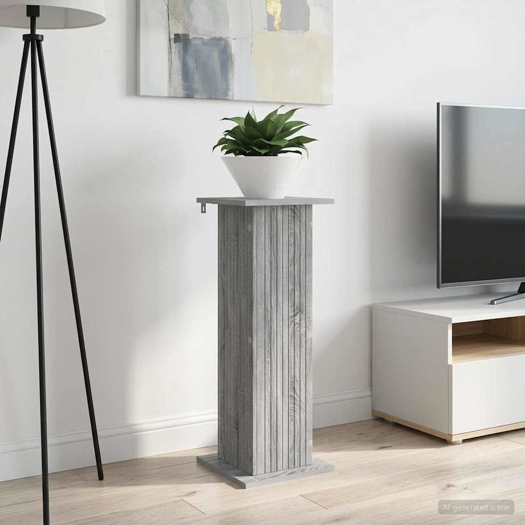 Planteholder 2 stk. Grå sonoma-eg 30,5 x 30 x 80,5 cm