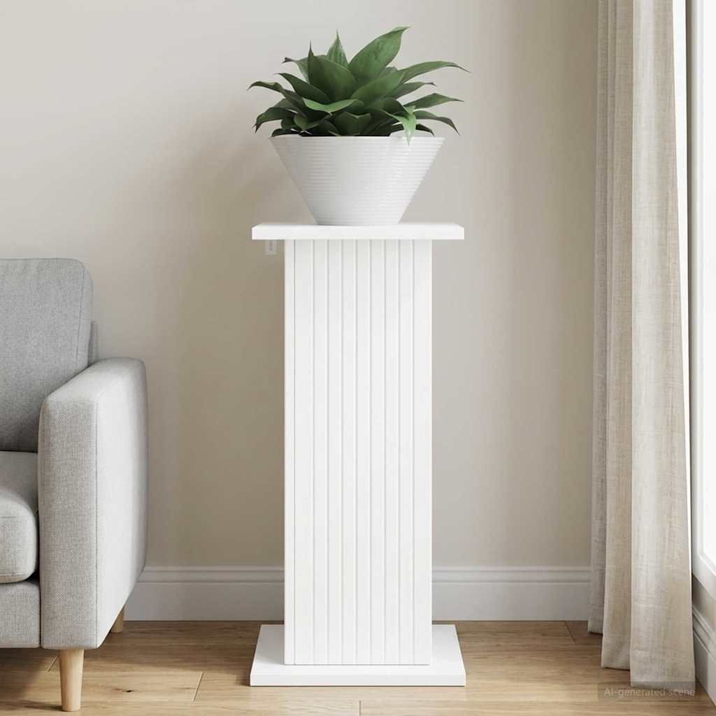 Planteholder Hvid 30,5 x 30 x 60,5 cm Konstrueret træ