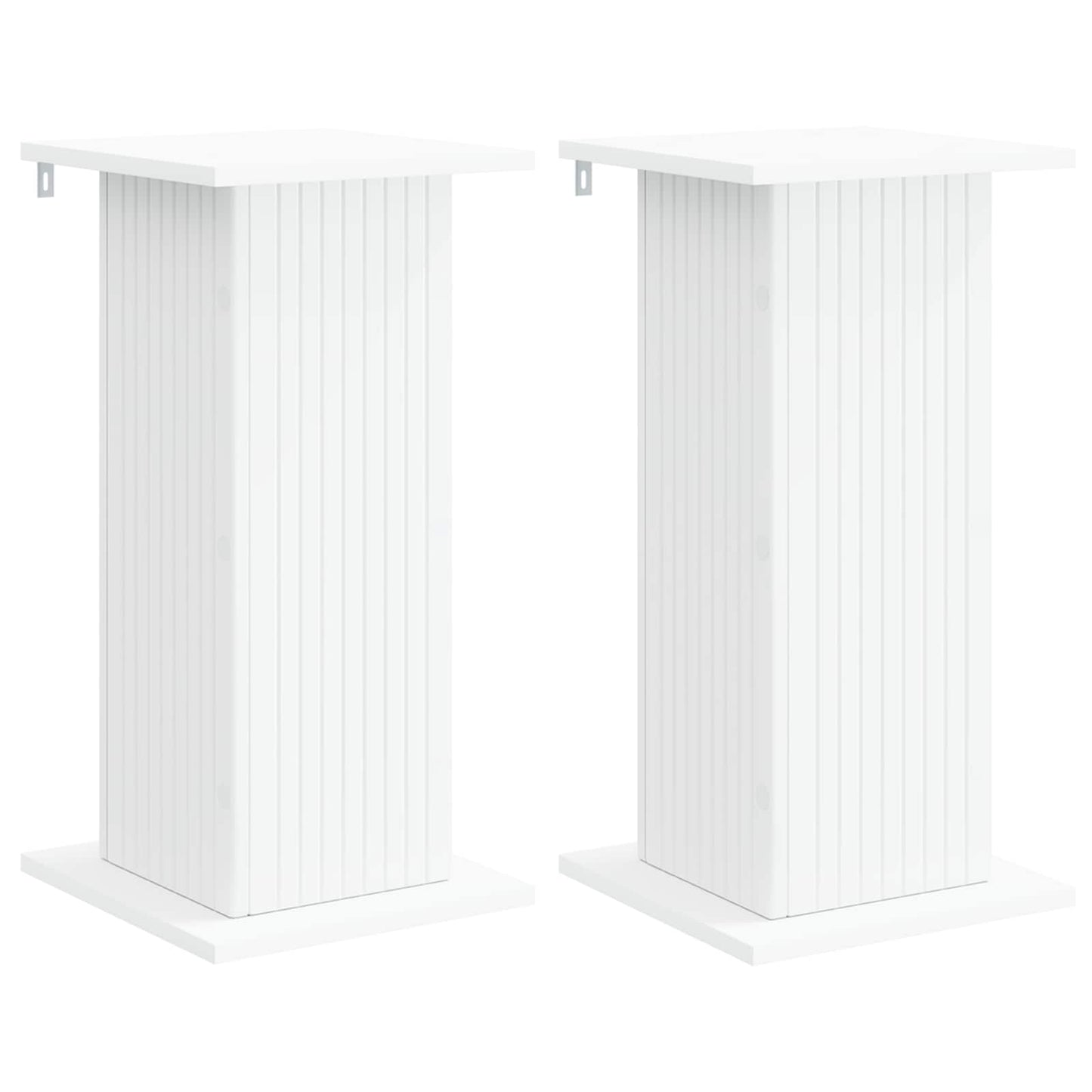Planteholder 2 stk. Hvid 30,5 x 30 x 60,5 cm Konstrueret træ