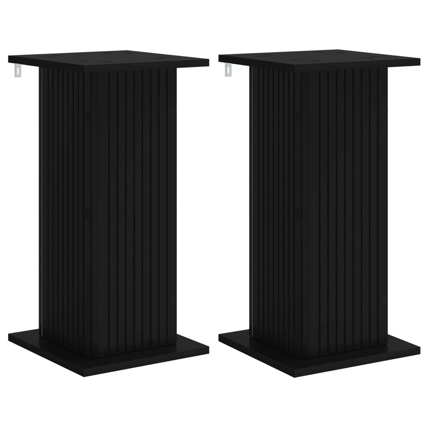 Planteholder 2 stk. Sort 30,5 x 30 x 60,5 cm Konstrueret træ