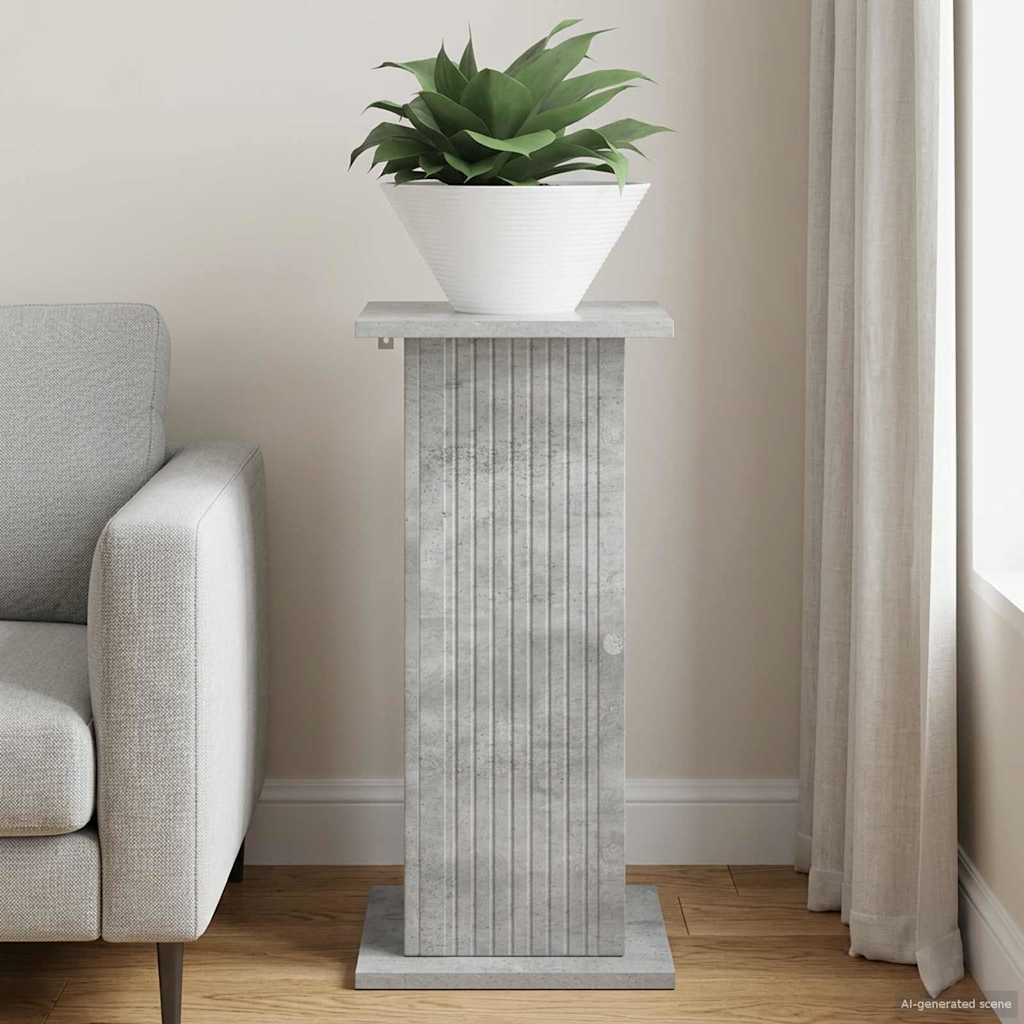 Planteholder Betongrå 30,5 x 30 x 60,5 cm Konstrueret træ