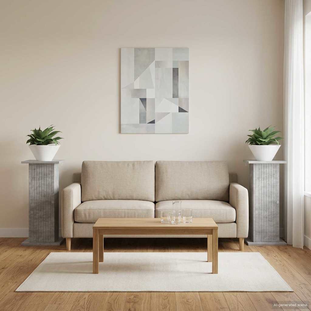 Planteholder 2 stk. Betongrå 30,5 x 30 x 60,5 cm