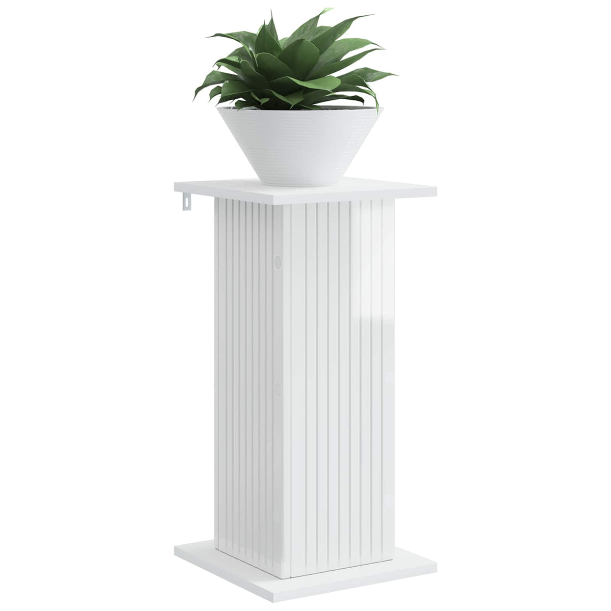 Planteholder 2 stk. Hvid højglans 30,5 x 30 x 60,5 cm