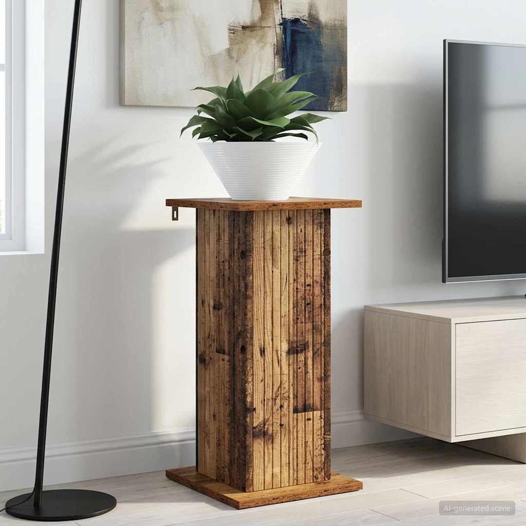 Planteholder Gammelt træ 30,5 x 30 x 60,5 cm Konstrueret træ