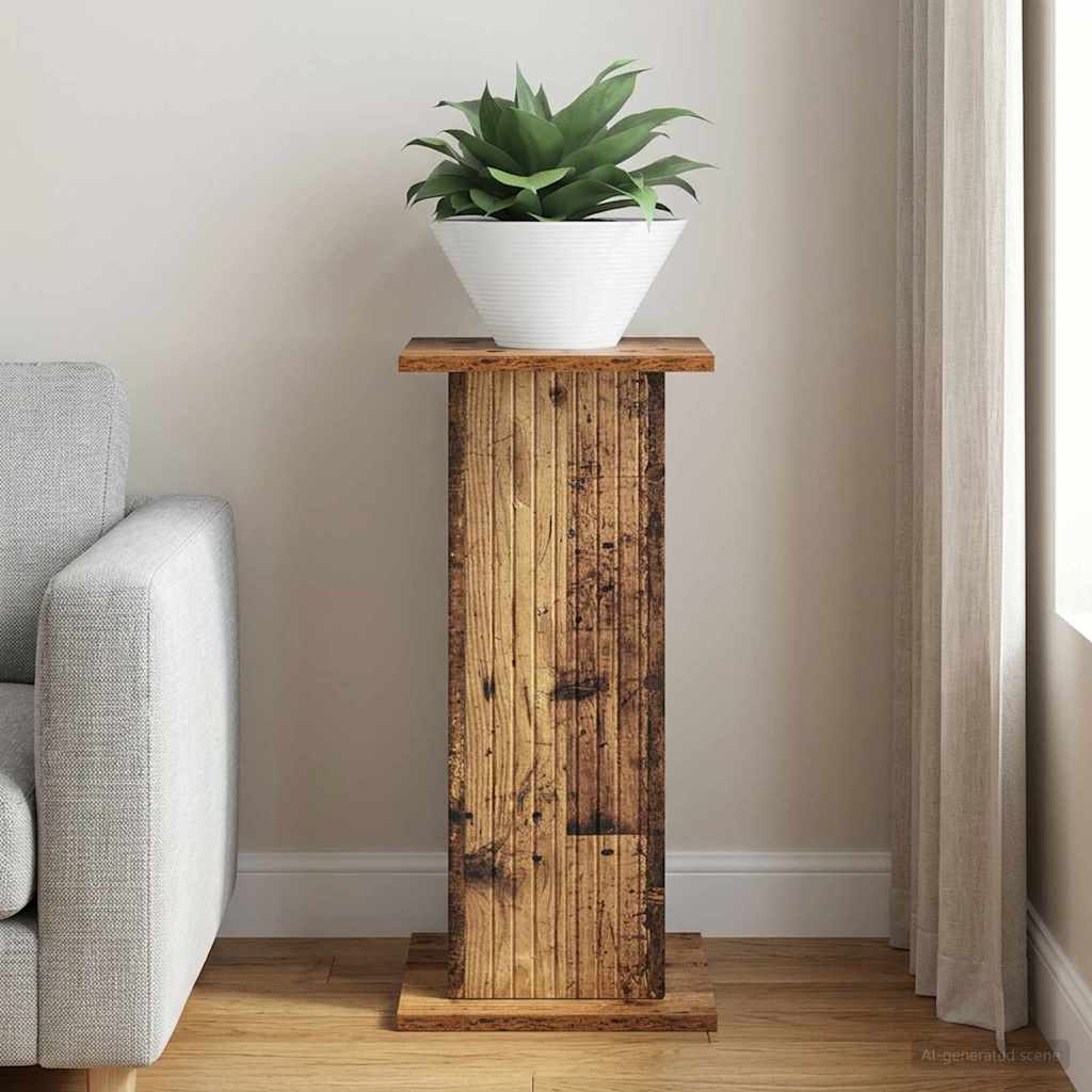 Planteholder Gammelt træ 30,5 x 30 x 60,5 cm Konstrueret træ