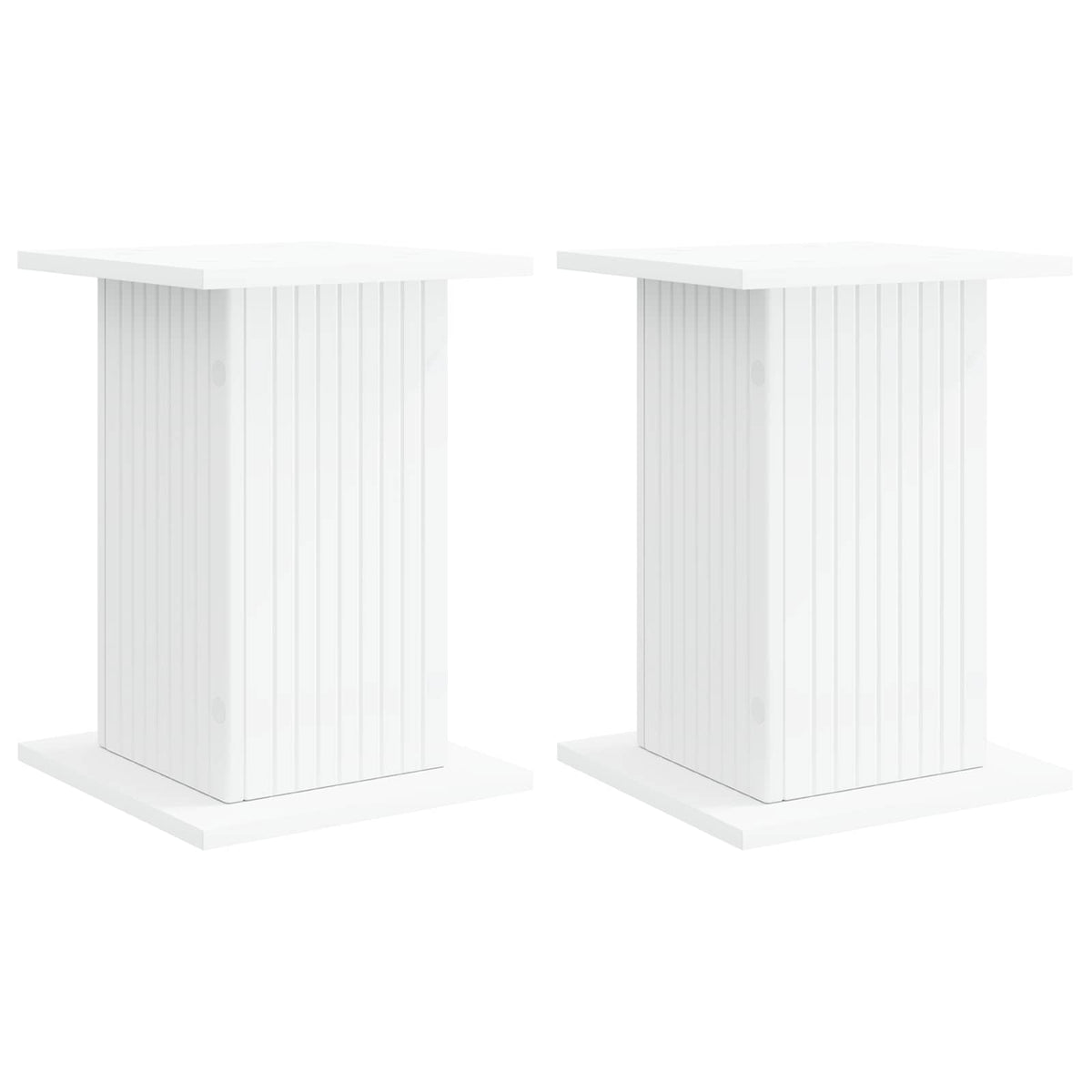 Planteholder 2 stk. Hvid 30,5 x 30 x 43 cm Konstrueret træ