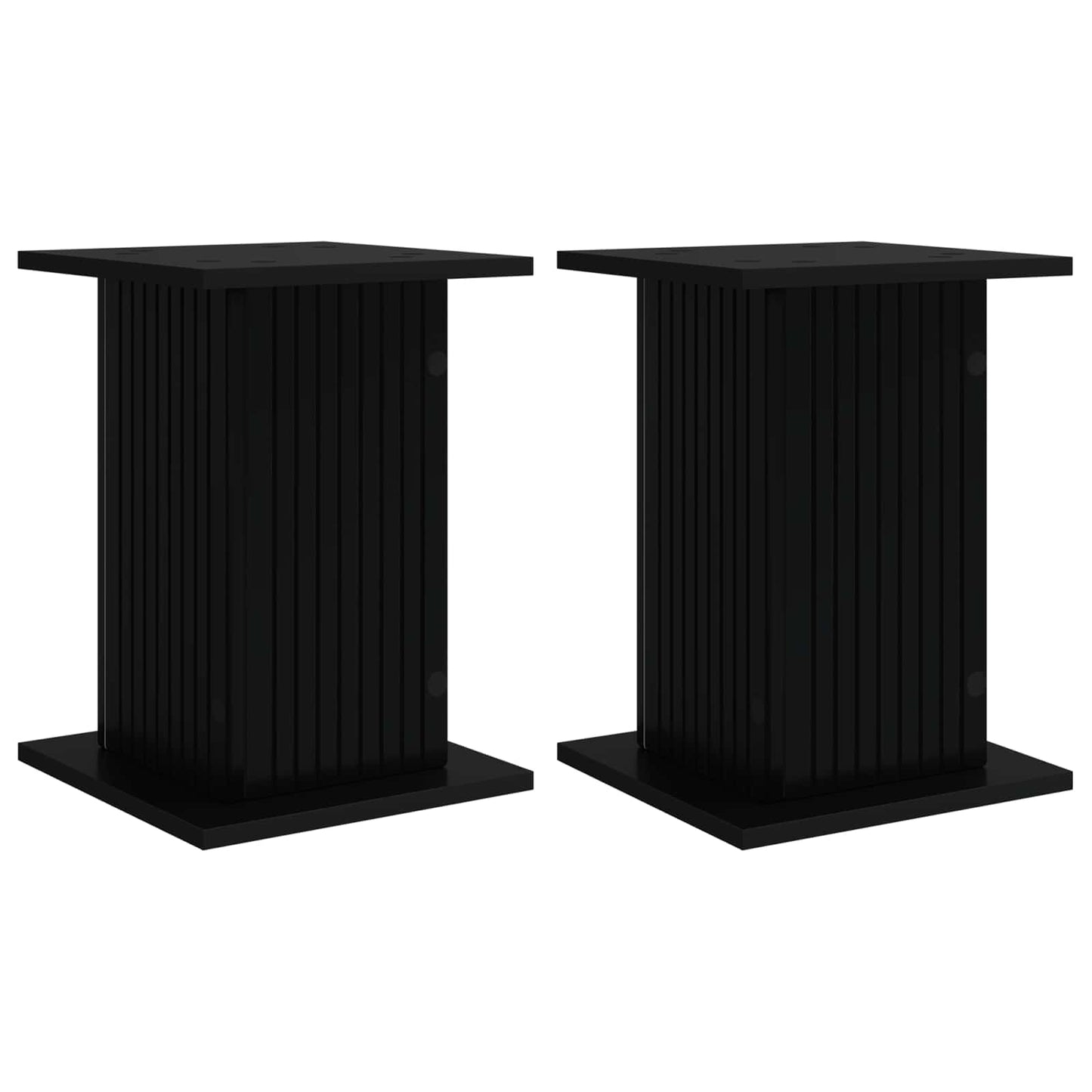 Planteholder 2 stk. Sort 30,5 x 30 x 43 cm Konstrueret træ
