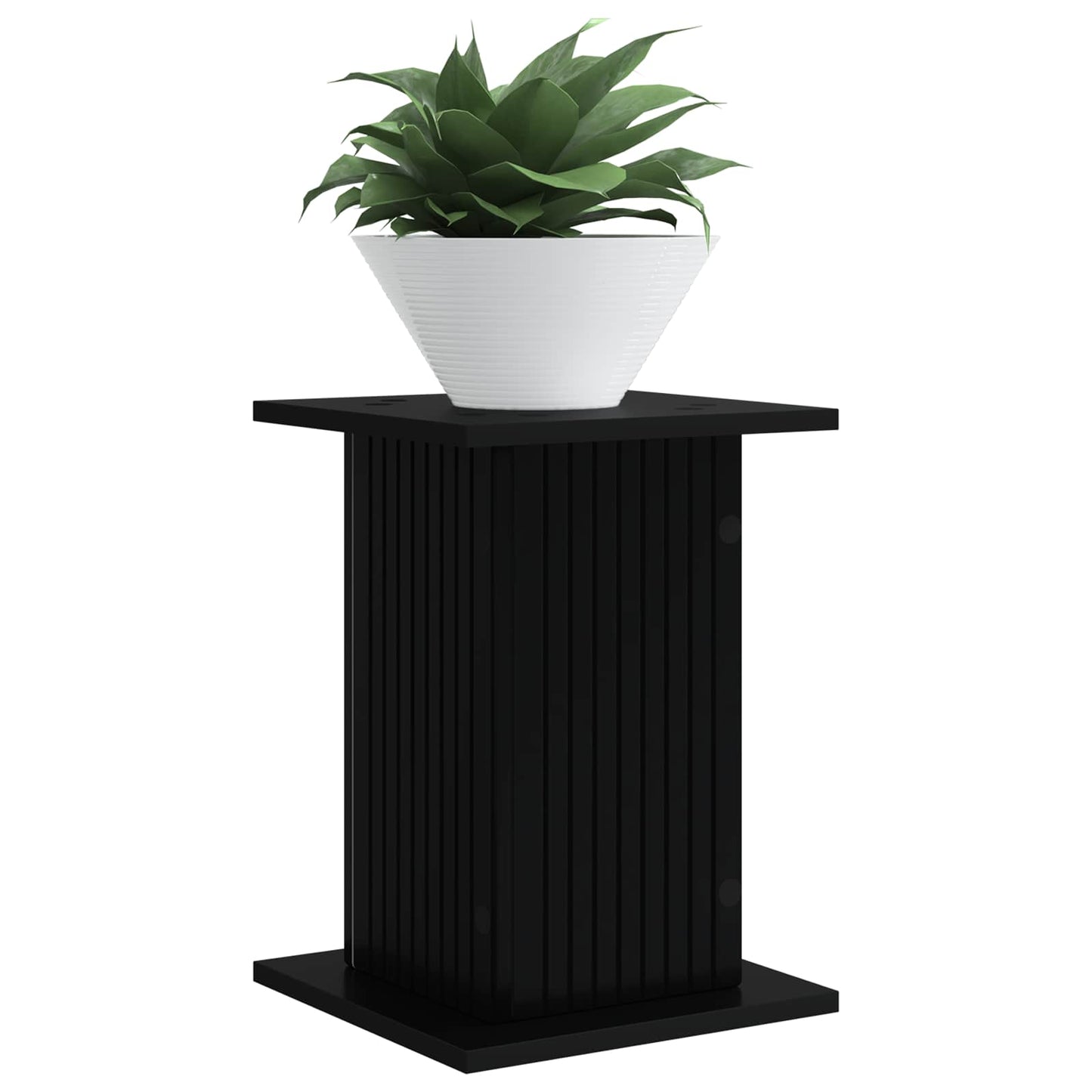 Planteholder 2 stk. Sort 30,5 x 30 x 43 cm Konstrueret træ