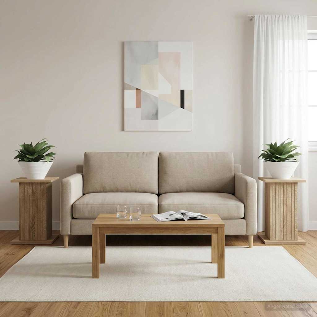 Planteholder 2 stk. Sonoma-eg 30,5 x 30 x 43 cm Konstrueret træ