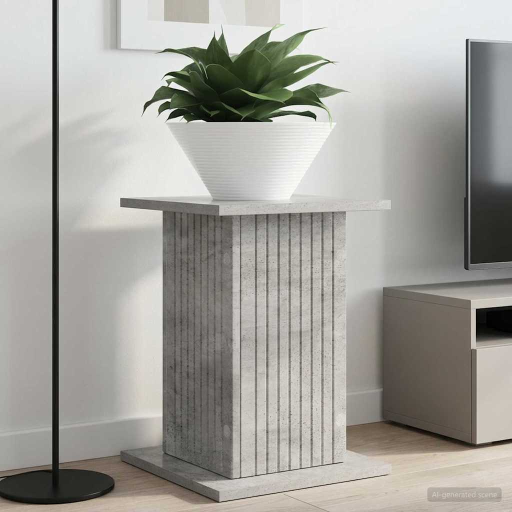 Planteholder 2 stk. Betongrå 30,5 x 30 x 43 cm Konstrueret træ