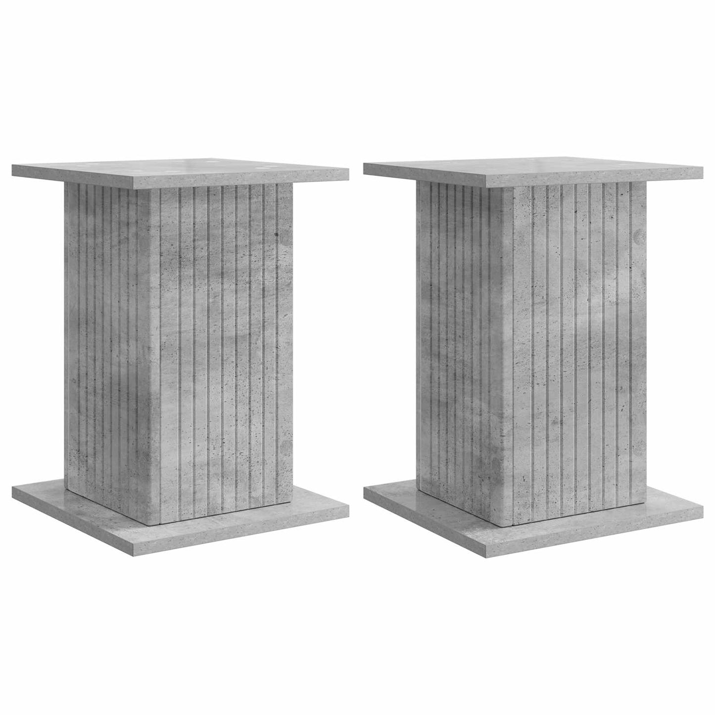 Planteholder 2 stk. Betongrå 30,5 x 30 x 43 cm Konstrueret træ