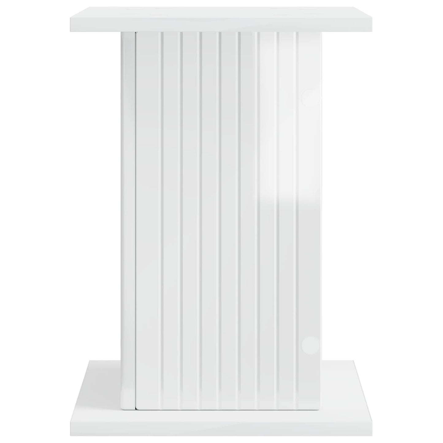Planteholder Hvid højglans 30,5 x 30 x 43 cm Konstrueret træ