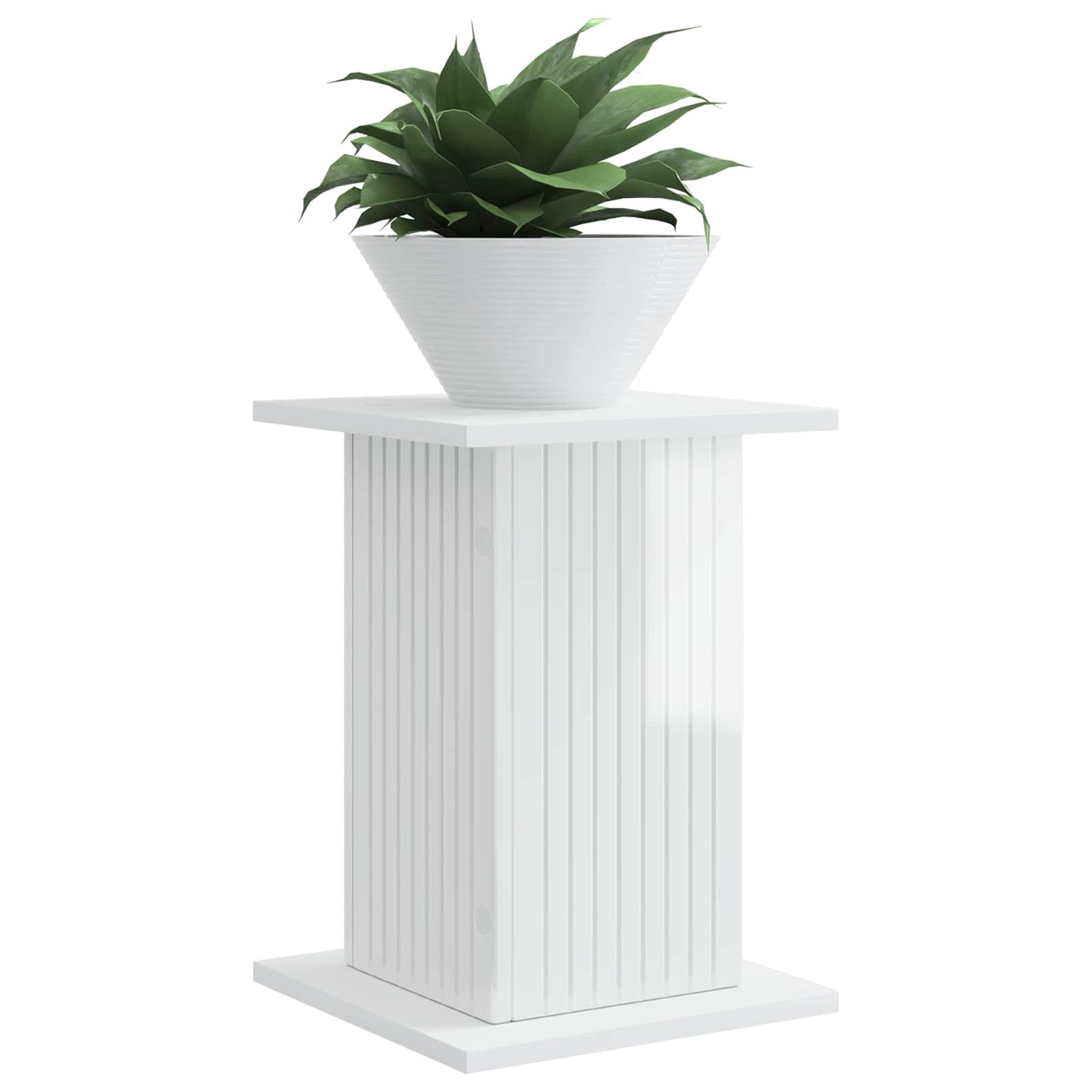 Planteholder 2 stk. Hvid højglans 30,5 x 30 x 43 cm