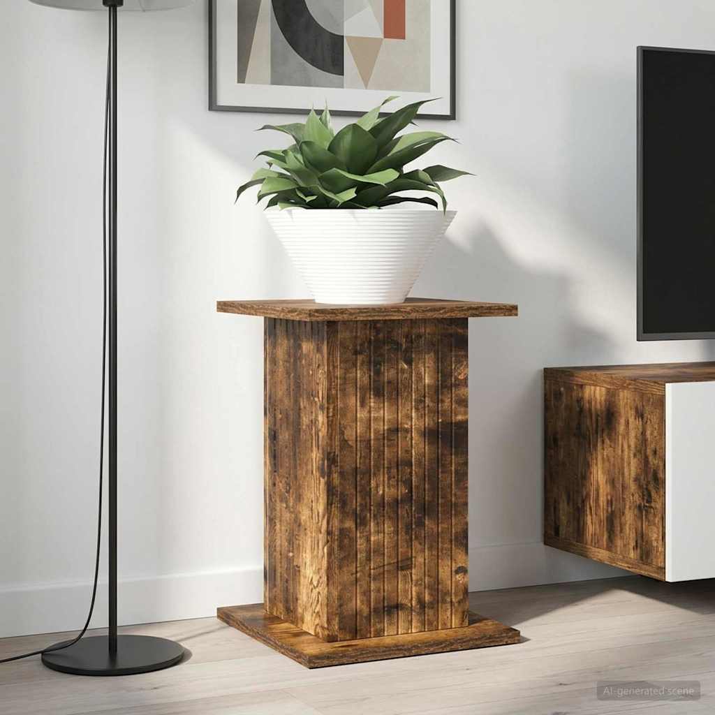 Planteholder 2 stk. Røget eg 30,5 x 30 x 43 cm Konstrueret træ