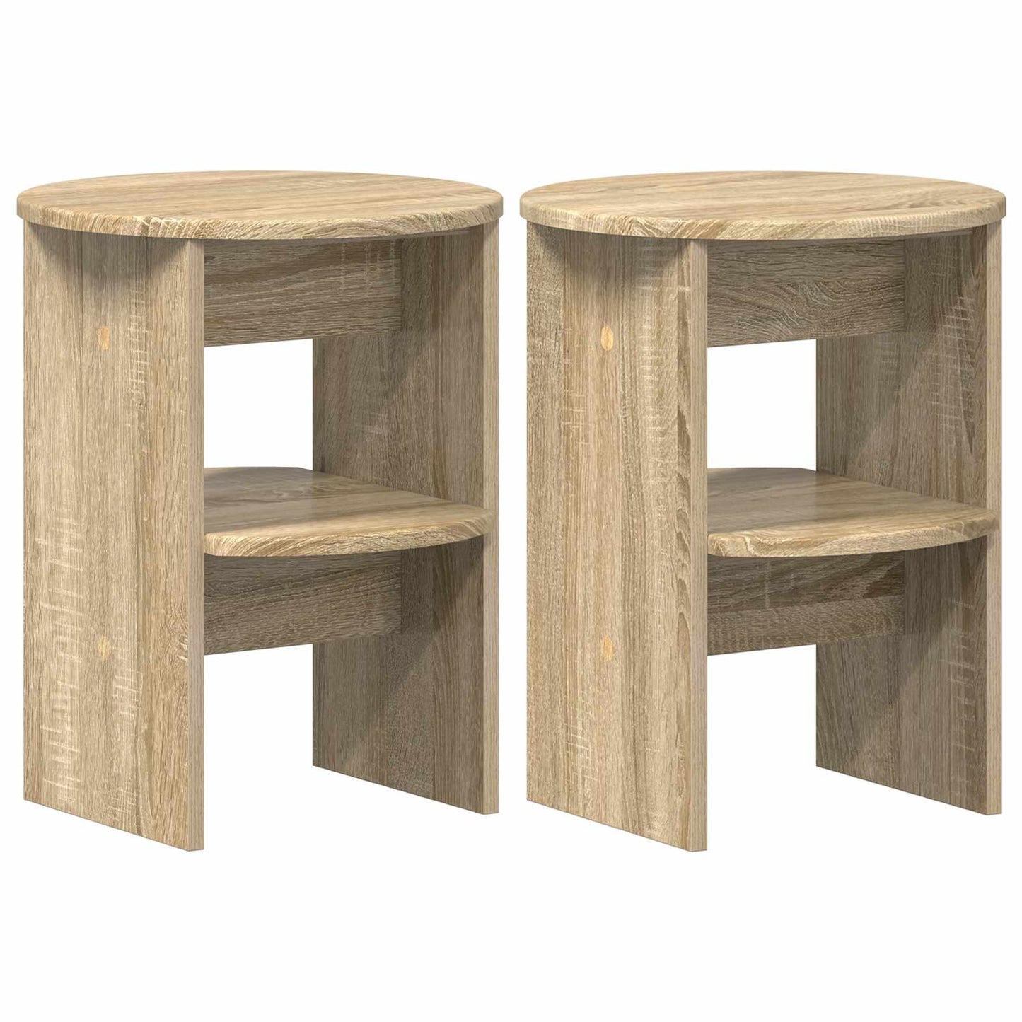 Sideskab 2 stk. Sonoma eg Ø40 x 50 cm Konstrueret træ