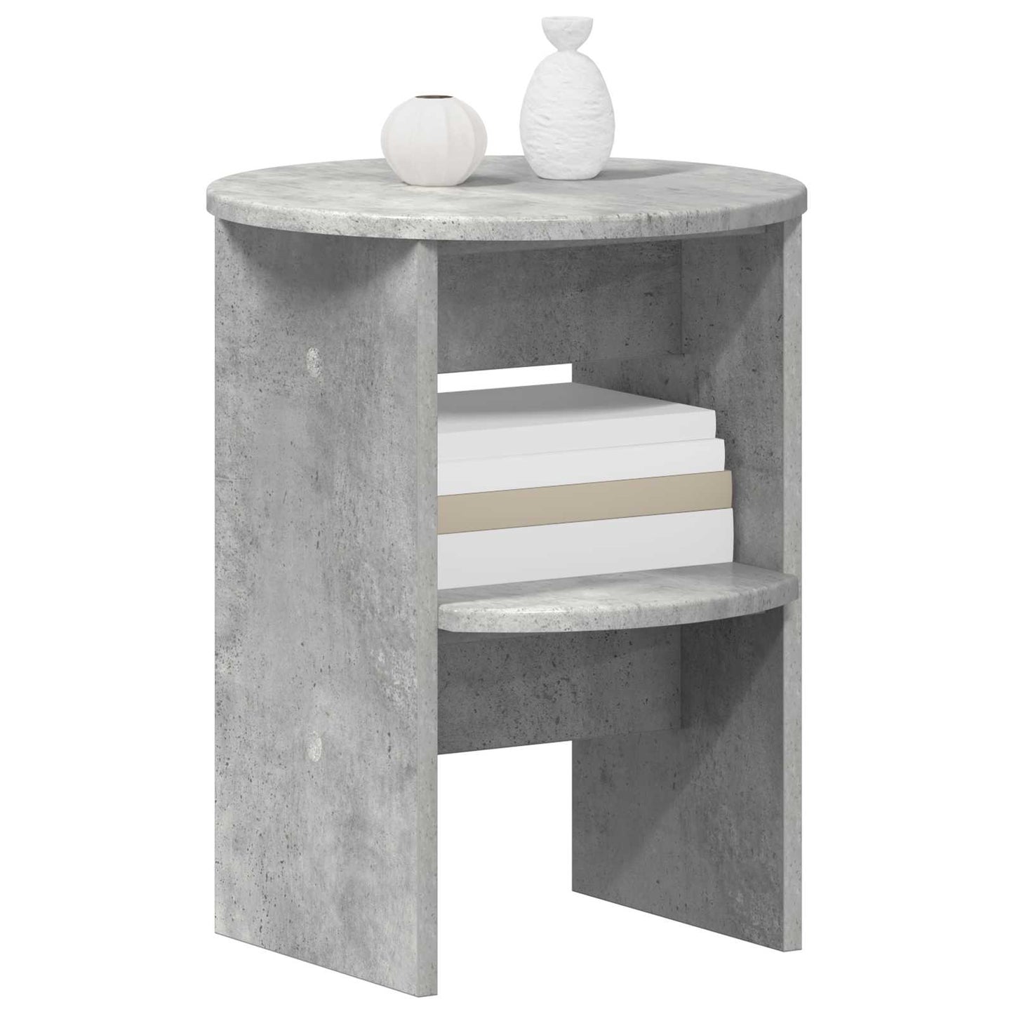Sideskab 2 stk. BetonGrå Ø40 x 50 cm Konstrueret træ