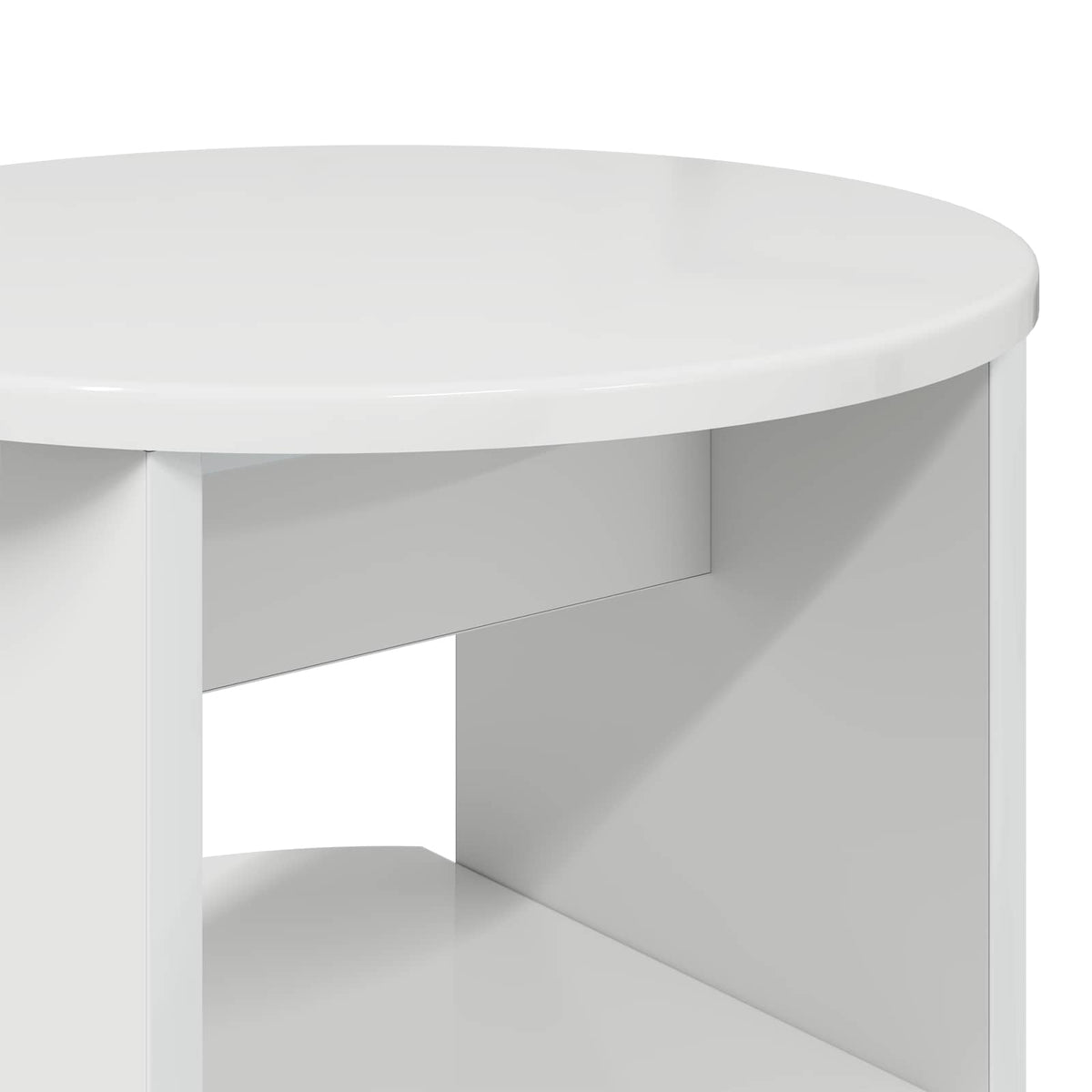 Sideskab Højglans Hvid Ø40 x 50 cm Konstrueret træ