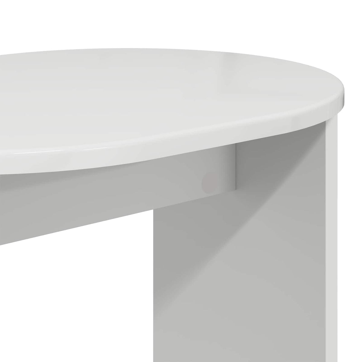 Sidebord Hvid højglans 50 x 39,5 x 55 cm Konstrueret træ